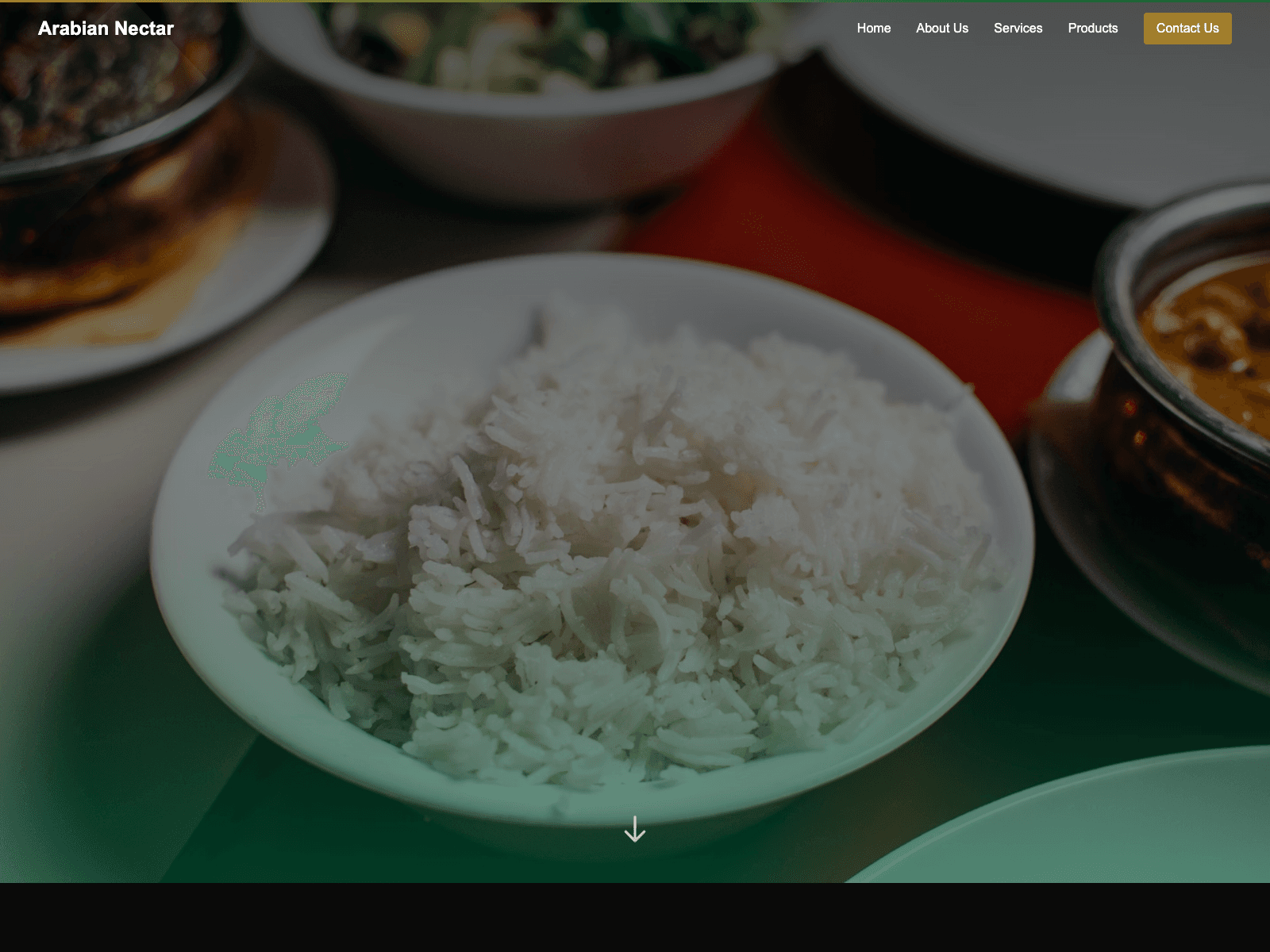 Arabian Nectar desktop website screenshot