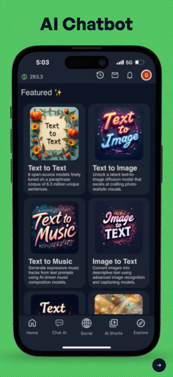 Ideaverse AI iOS App actual product screenshot — publisher screen 3