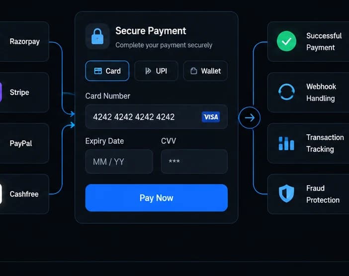 Connected payment gateways and a secure checkout interface