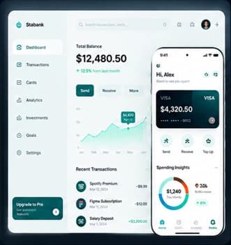 Fintech App design concept