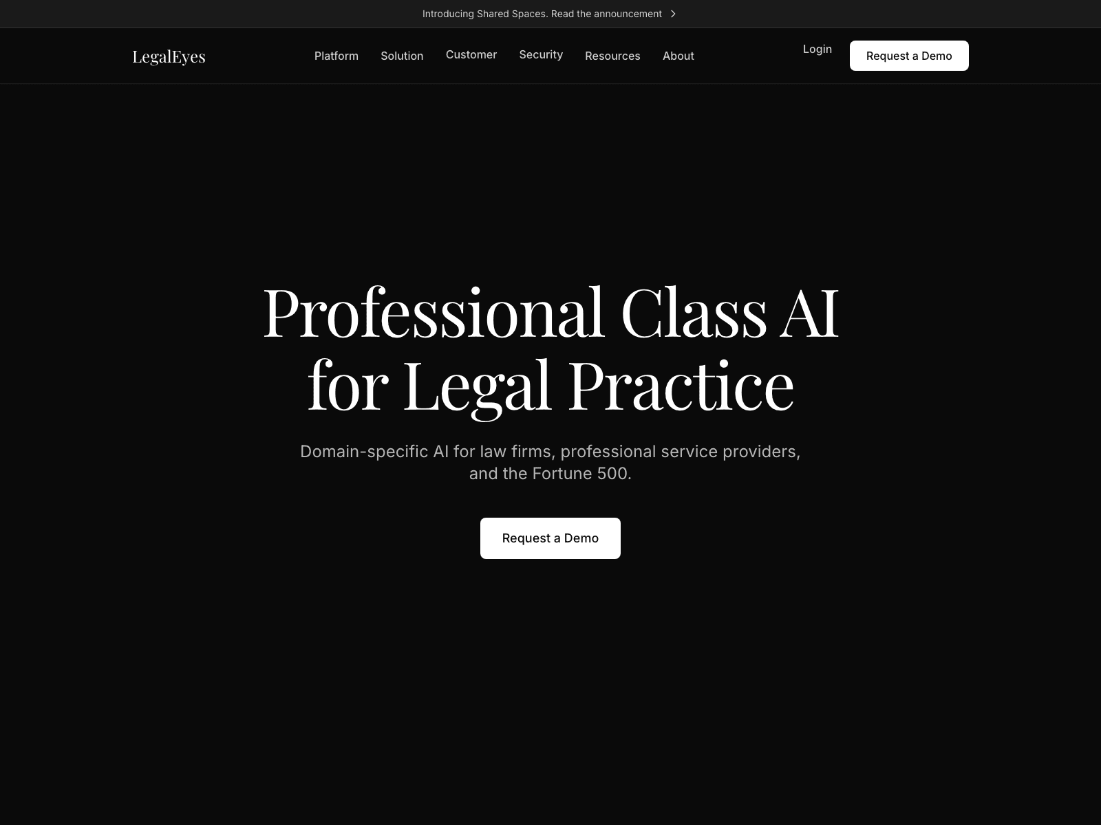 LegalEyes desktop website screenshot