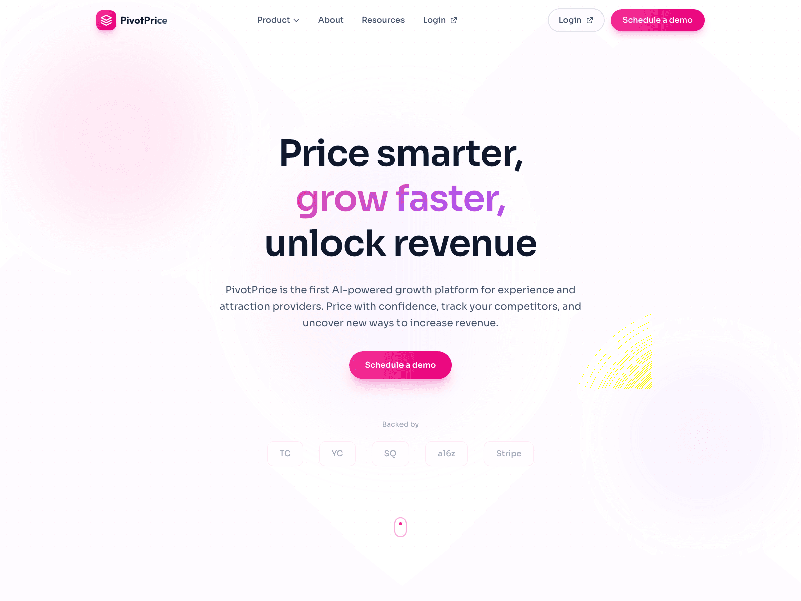 Pivotprice desktop website screenshot