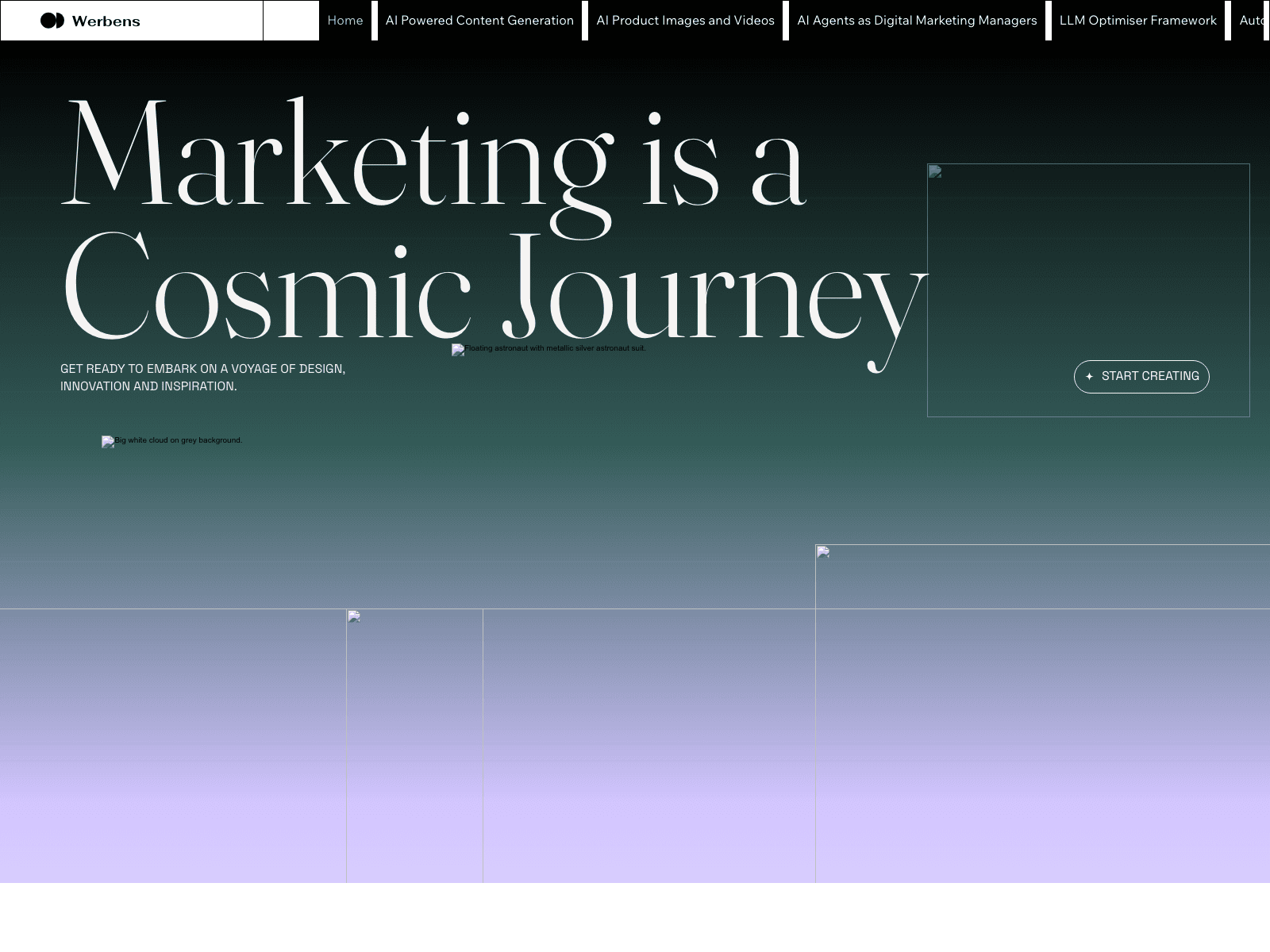 Werbens desktop website screenshot