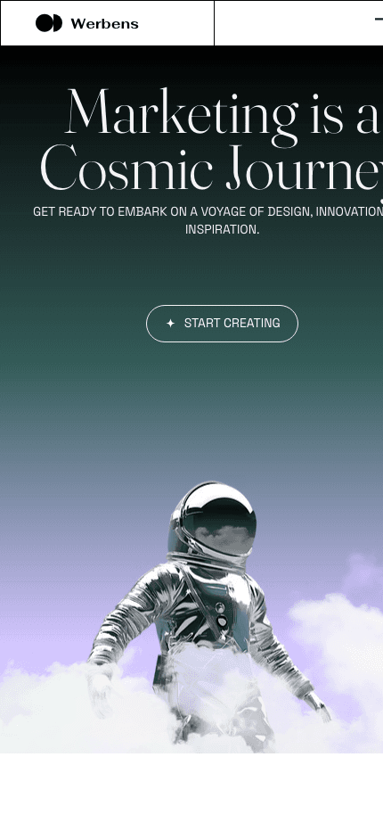 Werbens mobile website screenshot