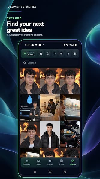 Ideaverse AI Android App actual product screenshot — publisher screen 1