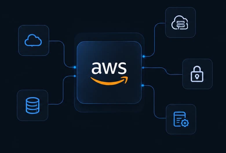 AWS services connected to a scalable cloud architecture