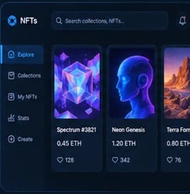 NFT Marketplace interface concept